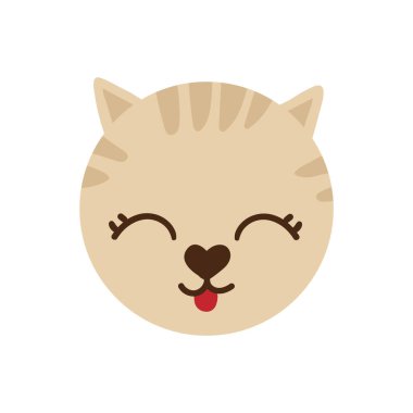 El çizimi kedi. Hayvanlar güzel elementlerle karşı karşıya