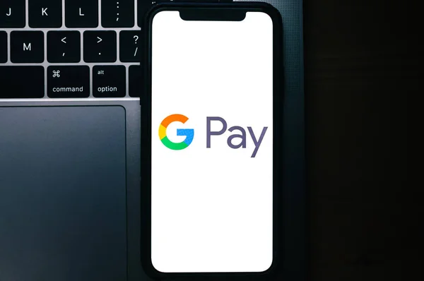 Logo Google Pay Ekranie Smartfona — Zdjęcie stockowe