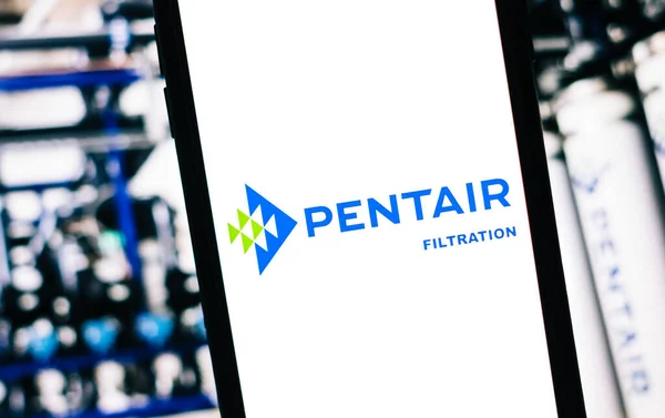 Логотип Pentair Экране Смартфона — стоковое фото