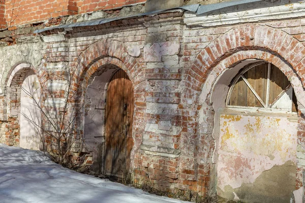 Olgovo Dmitrov Region Russia March 2021 Part Abandoned Facade Apraksin — Stok fotoğraf