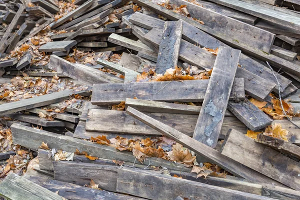 Heap Longas Placas Madeira Para Construção Melhoria Quintal — Fotografia de Stock