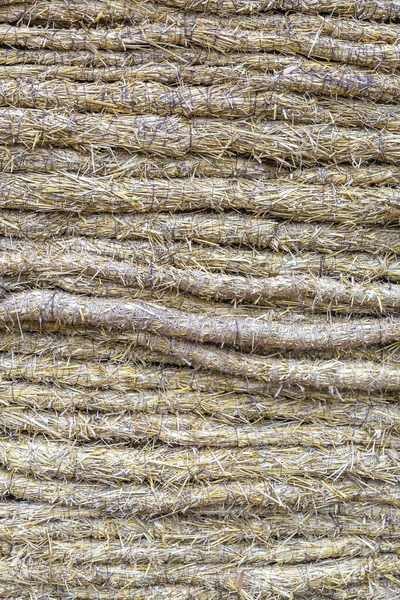 用辫子装饰成的稻草 作为花园或后院的装饰元素 — 图库照片