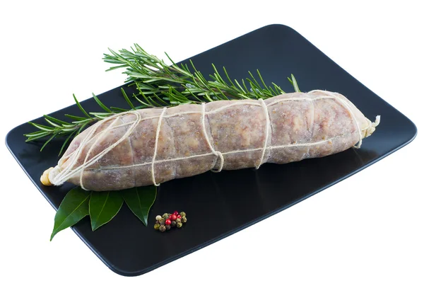 Wieprzowina włoski salami — стокове фото