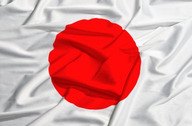 İpek örtü Japonya bayrağı