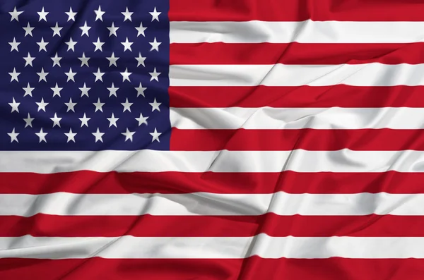 United States flag on a silk drape — Stock Photo, Image
