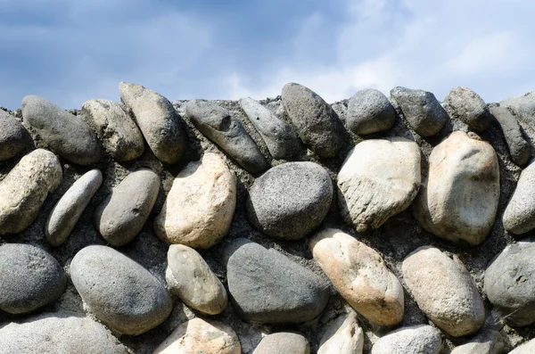 Ancient stone wall and sky in a castle in italy — Stock Photo, Image