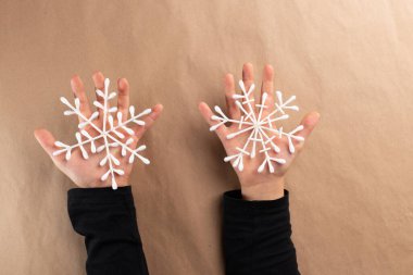 Çocuklar için pamuklu bez, anaokulu için Noel etkinliği, ev dekorasyonu.