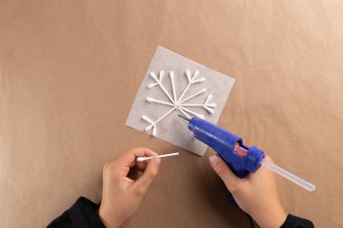 Çocuklar için pamuklu bez, anaokulu için Noel aktivitesi., 