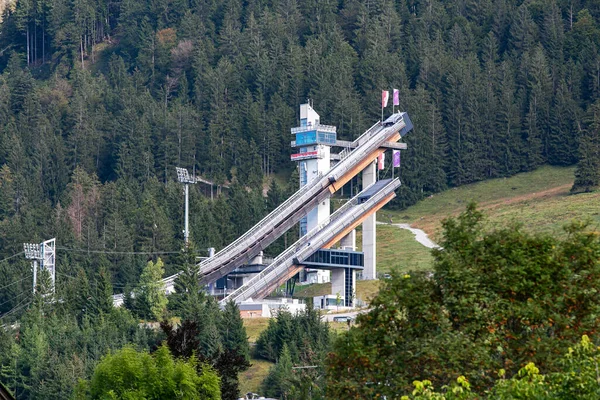 Oberstdorf スキージャンプに近い 冬の4スキージャンプイベントの一つである バイエルン州 ドイツ 2021 — ストック写真