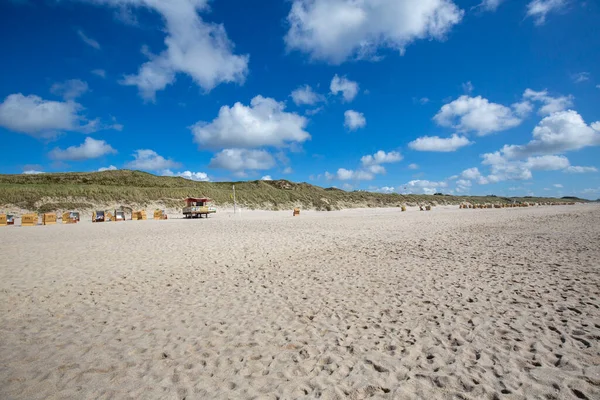 Sylt View Beach Kampen Beach Chairs Lifeguards Awsome Day Sylt — Fotografia de Stock