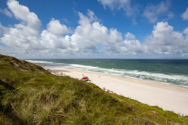 Sylt Вид Grass Dunes Wenningstedt Beach Sylt Germany 2022 — стокове фото