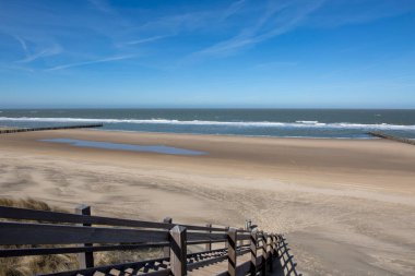 Domburg - View to from Grass-Dunes to Beach, Zeeland, 20.09.2018, Netherlands