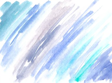 Mor mavi renkte soyut arkaplan renkli suluboya çizimi