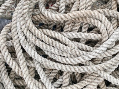 Doğal arkaplan, kalın kenevir ipi, seçici odak