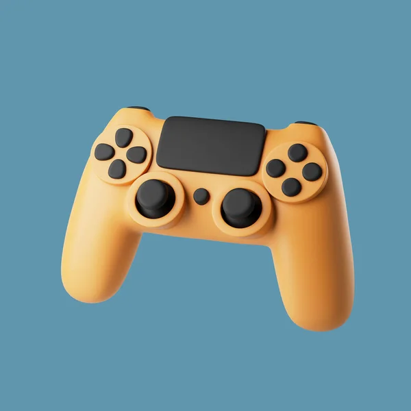 Egyszerű vezeték nélküli gamepad játék 3d render illusztráció. — Stock Fotó