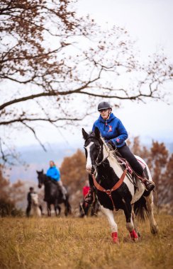 St. Hubertus sonbaharda at sürüyor - Çek Cumhuriyeti tilki avı