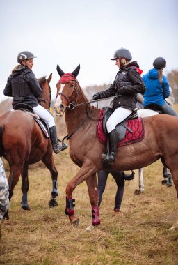 St. Hubertus sonbaharda at sürüyor - Çek Cumhuriyeti tilki avı