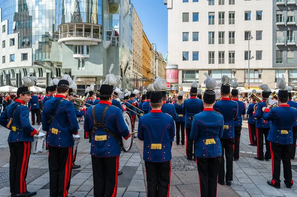 Βιεννα Αυστρια Σεπτεμβριου 2013 Ορχήστρα Του Δρόμου Που Παίζει Κλασική — Φωτογραφία Αρχείου