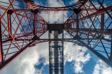 Vizcaya Köprüsü 'nün ayrıntıları, Portekiz ve İspanya' nın Getxo kentlerini 1893 yılında inşa eden bir ışınlama köprüsü, UNESCO tarafından Dünya Mirası Alanı ilan edildi.