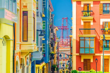 Portekiz, Bask Ülkesi, İspanya 'da renkli illüstrasyon, mimari detay