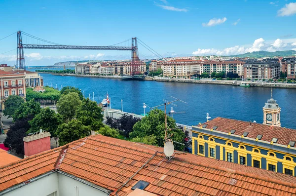 Portekiz Spanya Nın Getxo Kentlerini Birbirine Bağlayan Bir Işınlayıcı Köprüsü — Stok fotoğraf