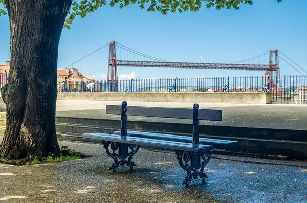 Veduta Aerea Del Ponte Vizcaya Ponte Trasportatore Che Collega Città — Foto Stock