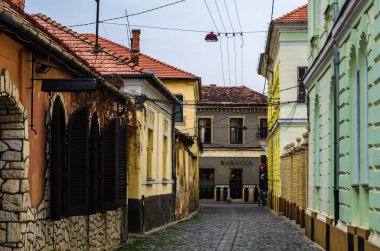 CLUJ-NAPOCA, ROMANIA - 14 Kasım 2013: Şehir manzarası, Romanya 'nın Transilvanya kentindeki Cluj-Napoca kentindeki mimari