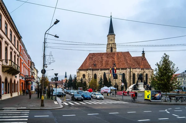 Cluj Napoca ルーマニア 2013年11月14日 ルーマニア トランシルヴァニア州クルジュ ナポカ市の都市景観と建築 — ストック写真