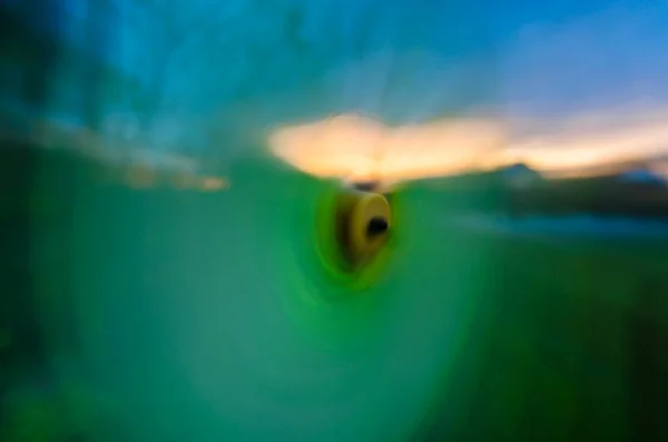 Fondo Paisaje Visto Través Ventilador Movimiento — Foto de Stock