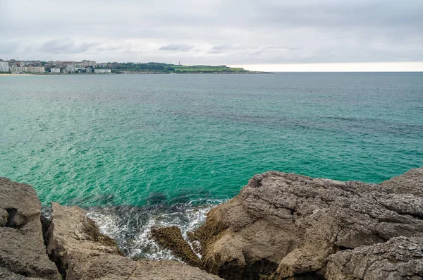 Meereslandschaft Sommer Santander Kantabrien Nordspanien — Stockfoto