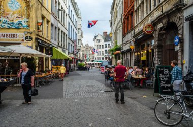 ANTWERP, BELGIUM - 22 AĞUSTOS 2013: Antwerp, Flanders, Belçika