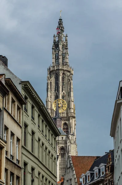 Blick Auf Die Gotische Liebfrauenkathedrale Antwerpen Belgien — Stockfoto