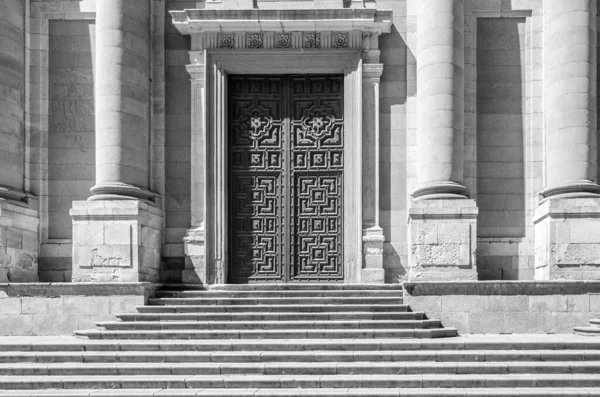 Détail Architectural Salamanque Castille Léon Espagne Façade Porte Une Ancienne — Photo