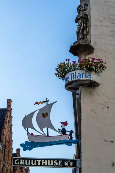 Bruges Belgium Αυγούστου 2013 Λογότυπος Εκδρομών Μποτών Gruuuthuse Εκδρομές Σκάφος — Φωτογραφία Αρχείου