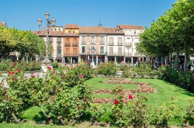 ALCALA DE HENARES, İspanya - 4 Eylül 2021: Alcala de Henares, İspanya 'daki sokaklar