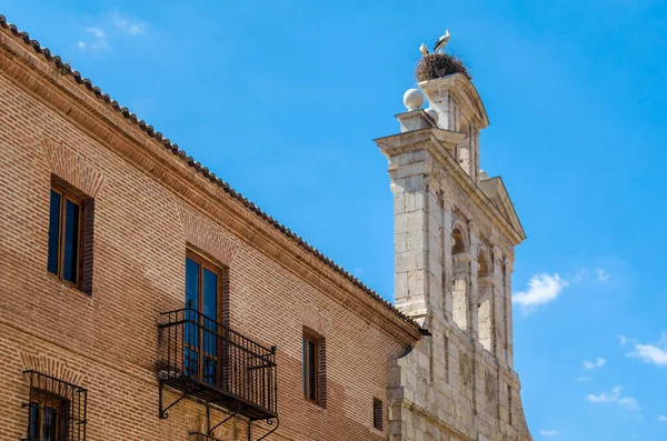 Kapel Van San Ildefonso Alcala Henares Met Ooievaars Toren Provincie — Stockfoto