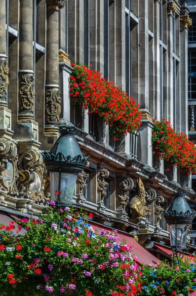 Architectural Details Facades Grand Place Brussels Belgium — Stock Photo, Image