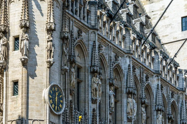 Architektonische Details Den Fassaden Des Grand Place Brüssel Belgien — Stockfoto