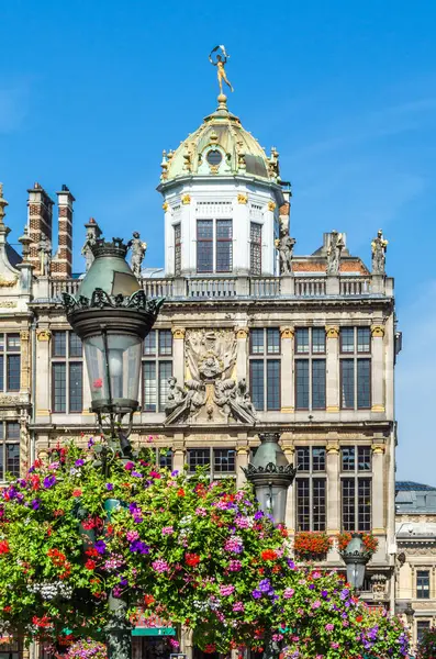 Architektur Des Wunderschönen Grand Place Dem Zentralen Platz Von Brüssel — Stockfoto
