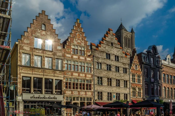 Ghent Belgien August 2013 Stadtlandschaft Straßenansichten Und Flämische Architektur Der — Stockfoto