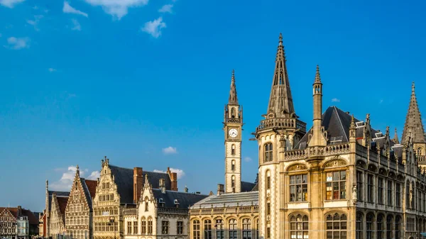 Stadtlandschaft Typisch Flämische Architektur Der Stadt Gent Belgien — Stockfoto