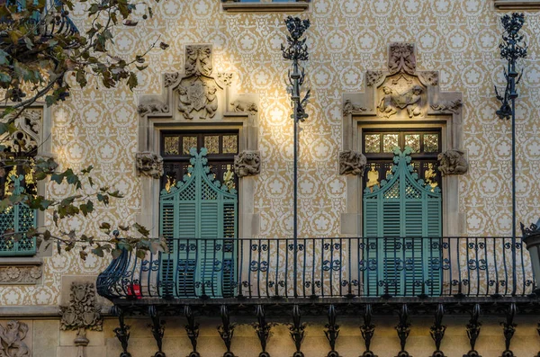Barcelona Espanha Dezembro 2013 Detalhe Casa Amatller Edifício Modernista Barcelona — Fotografia de Stock