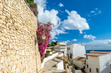 Alicante ili, İspanya 'nın Akdeniz beyaz köyü Altea' da mimarlık