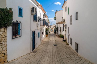 Alicante ili, İspanya 'nın Akdeniz beyaz köyü Altea' da mimarlık