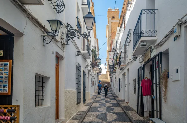 Altea Spain January 2022 Narrow Streets Mediterranean White Village Altea — Stockfoto