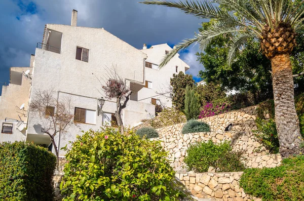 Alicante ili, İspanya 'nın Akdeniz beyaz köyü Altea' da mimarlık