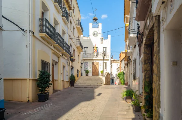 Calpe Spain January 2022 View Colorful Buildings Narrow Streets Architecture — Stock Photo, Image