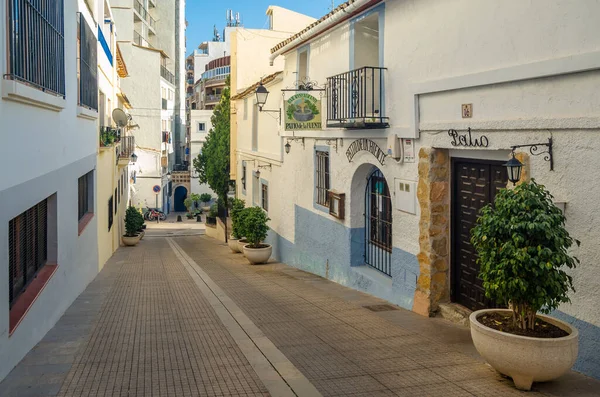 Calpe Spain January 2022 View Colorful Buildings Narrow Streets Architecture — Stock Photo, Image