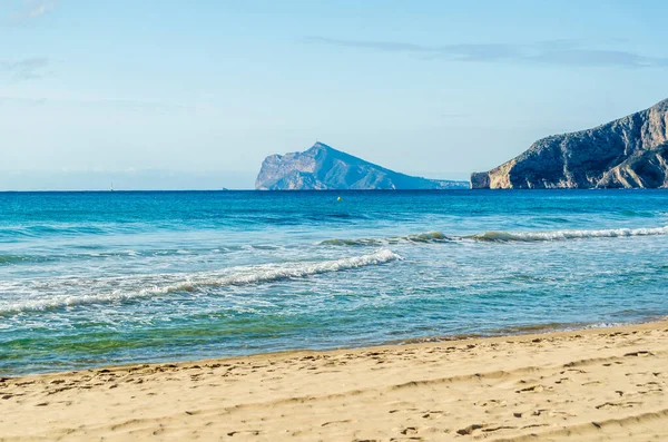 Kustlandskap Vid Medelhavet Calpe Provinsen Alicante Spanien — Stockfoto
