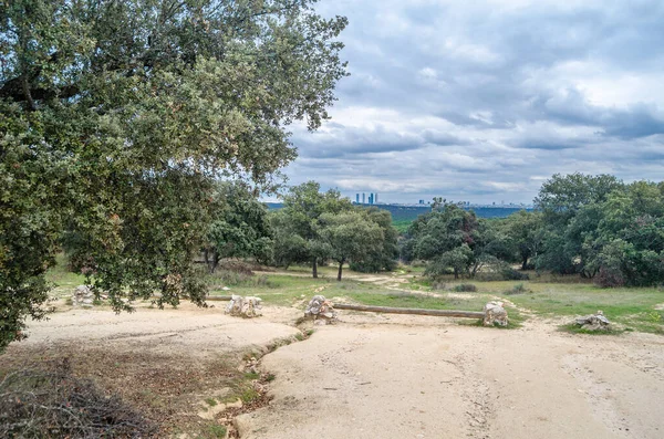 Madrid şehri El Pardo 'dan görüldü.